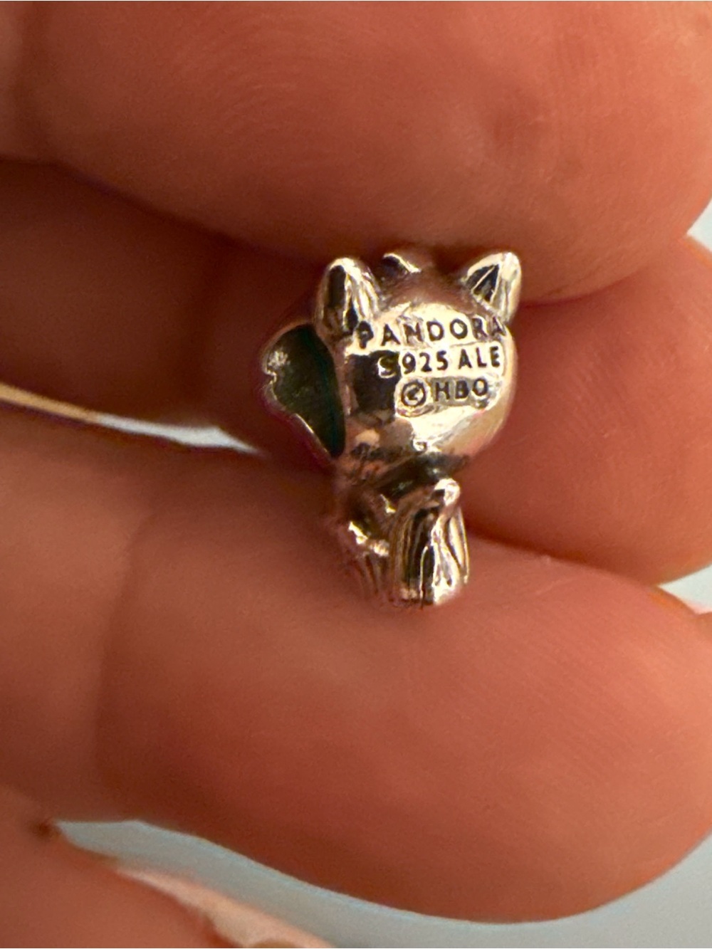 Pandora Silver Cat Charm with Dark Eye Accents - Picture 2 of 5